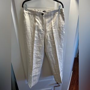 Talbots-BNWT-100%linen pants-size10-color is like a natural color